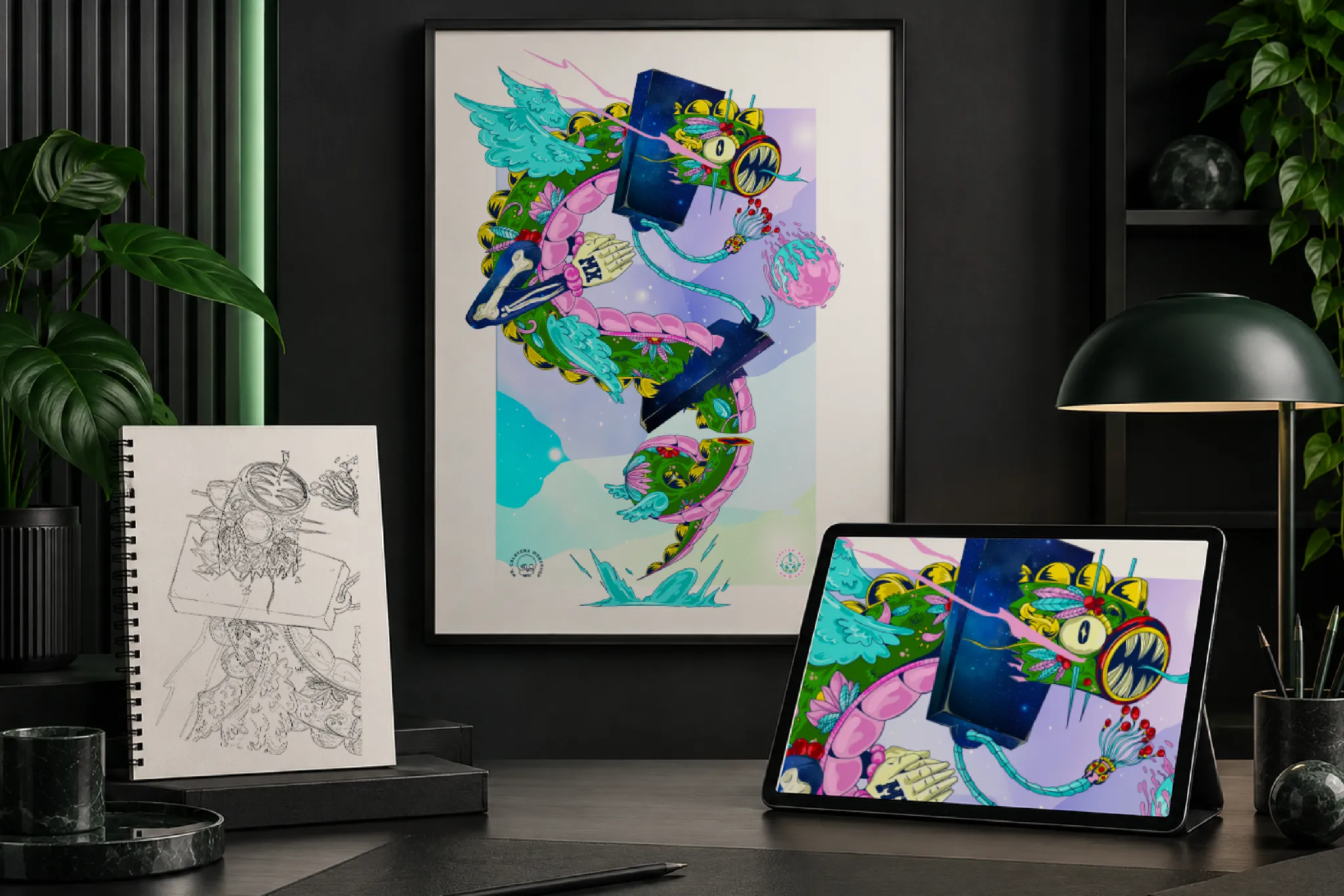Proyecto de ilustración aplicado en formato físico y digital
